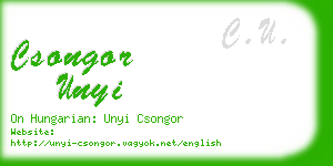 csongor unyi business card